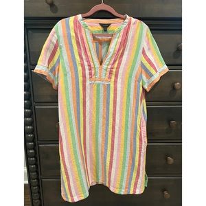 J. Crew Linen Candy Stripe Dress